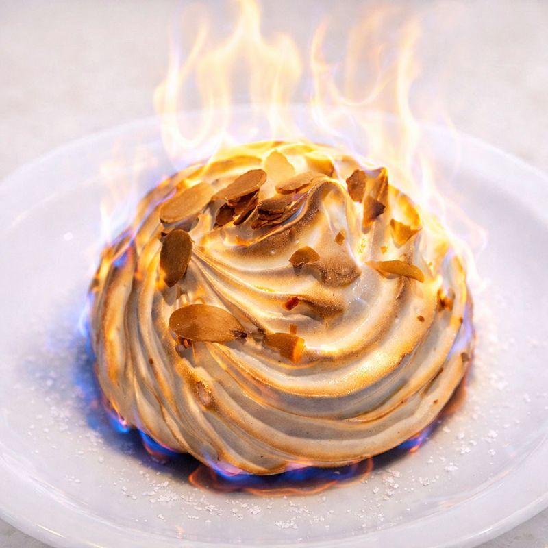 Omelette norvégienne flambée au grand Marnier